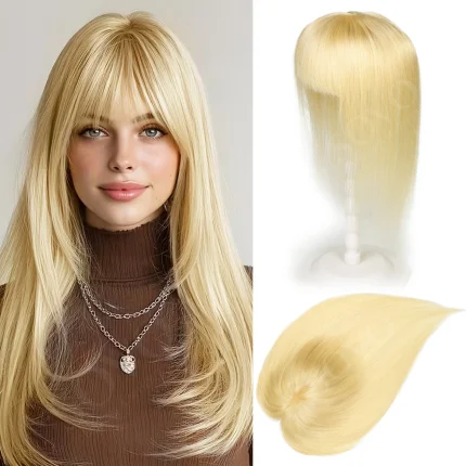 Aplique Topper de Cabelo Humano 12x13cm com Franja – Leiria