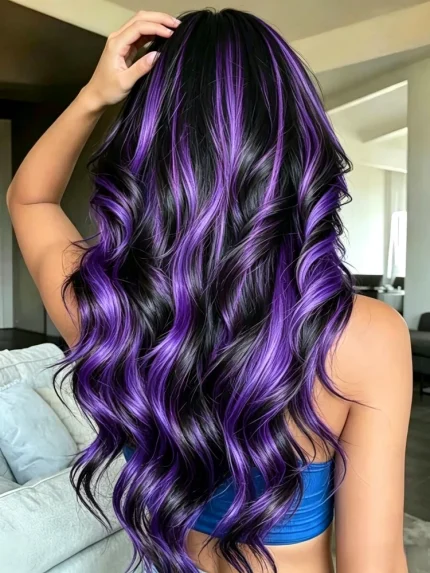 Peruca Cabelo Humano Roxo Ombre 13x6 Renda HD 36 Polegadas – Angra do Heroísmo