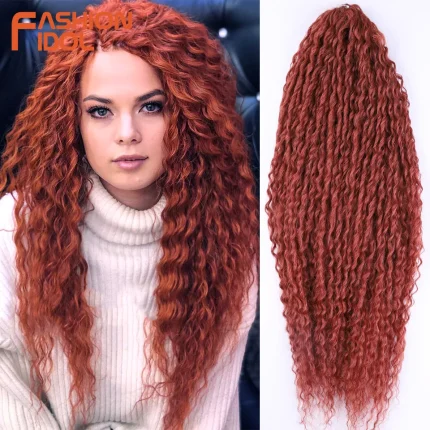 Cabelo Sintético Cacheado Ombre Laranja 75cm – Amadora
